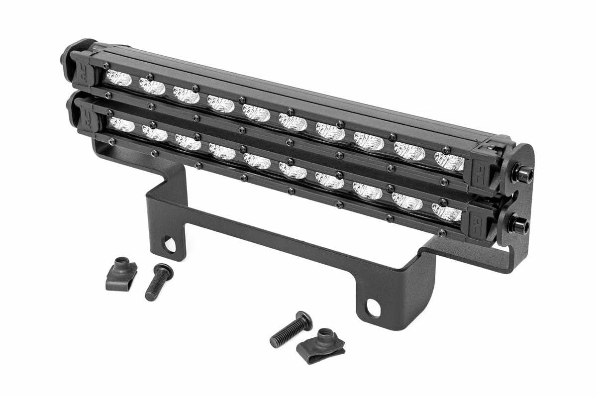 Fits Honda Pioneer 1000 LED Light Kit Bumper Mount 10_ Black Slimline Pair 92004